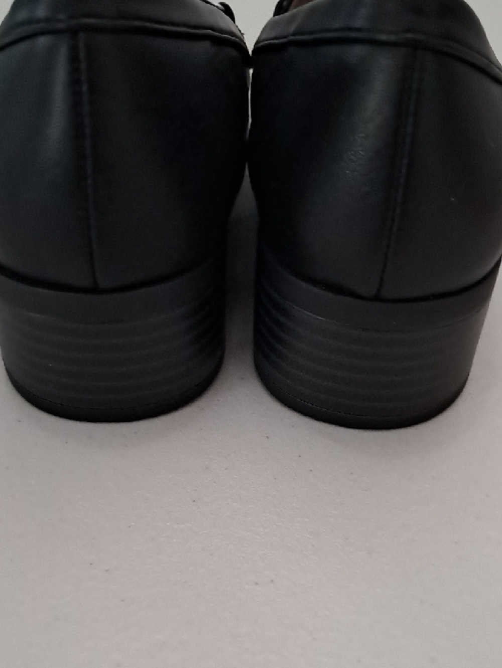 SOUL Naturalizer Black Leather Loafers with Silver Buckle - Picture 7 of 9